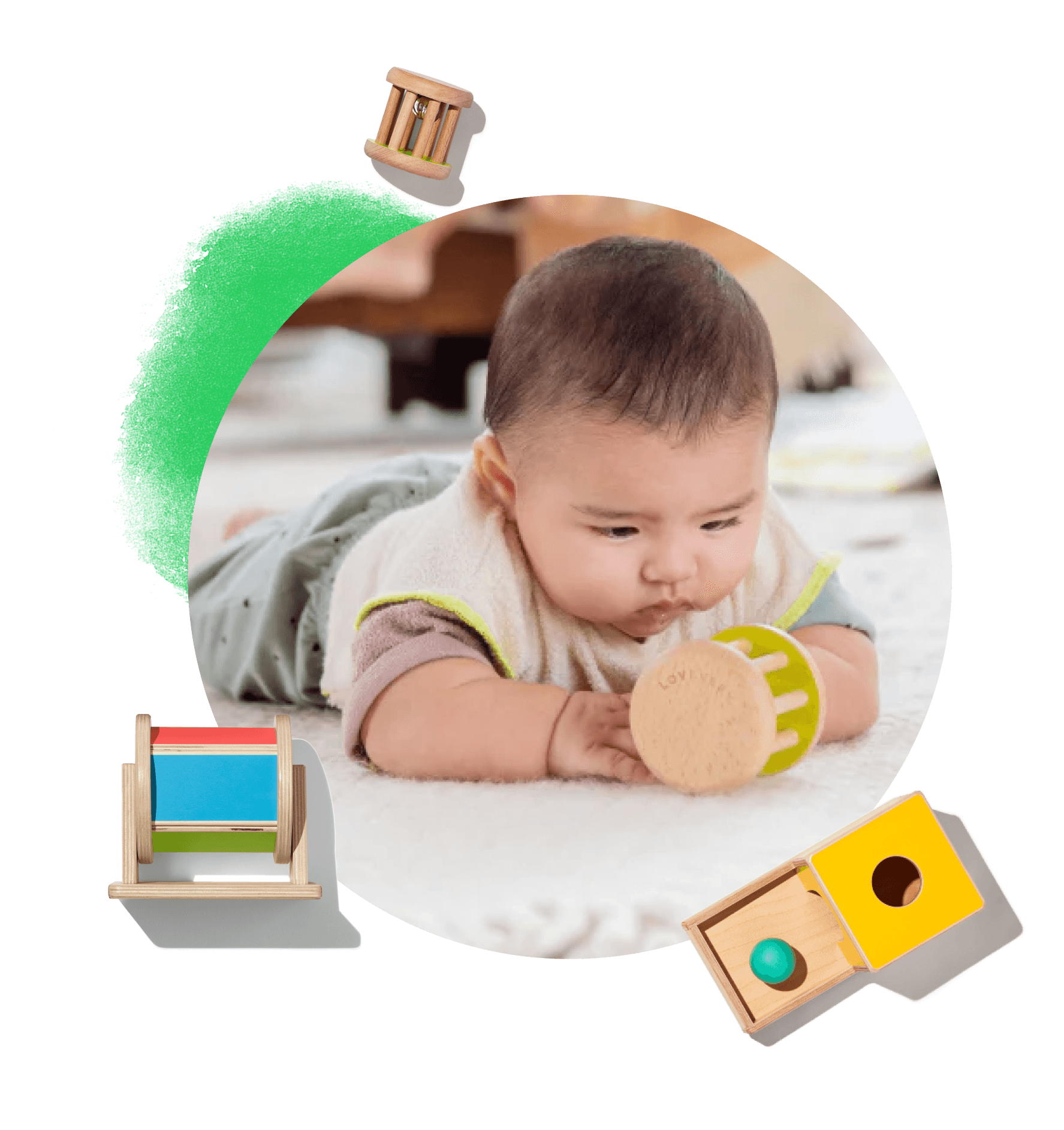 Wooden toys for babies by Lovevery